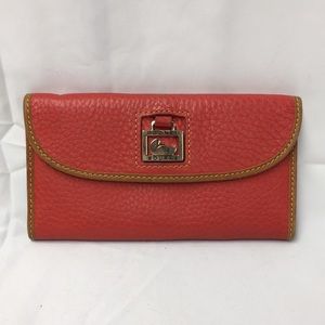 Dooney & Bourke Orange Leather Wallet